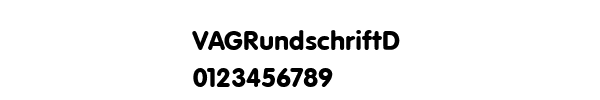Fuente VAGRundschriftD.ttf
