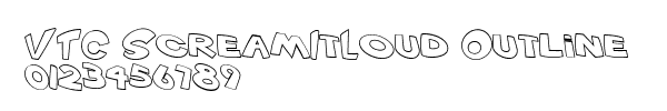 Fuente VTC ScreamItLoud Outline Regular.ttf