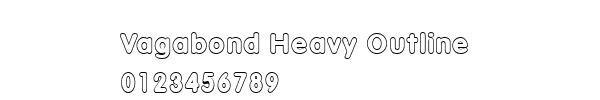 Fuente Vagabond Heavy Outline.ttf