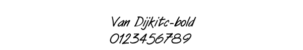 Fuente Van Dijkitc-bold.ttf