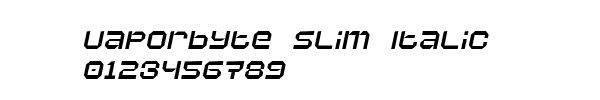 Fuente Vaporbyte Slim Italic.ttf
