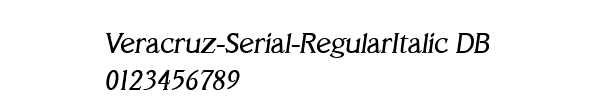 Fuente Veracruz-Serial-RegularItalic DB.ttf