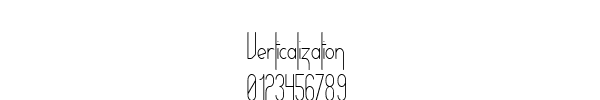 Fuente Verticalization.ttf