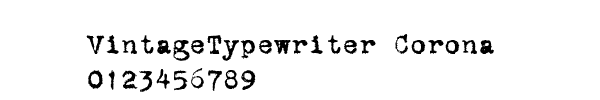 Fuente VintageTypewriter Corona.ttf
