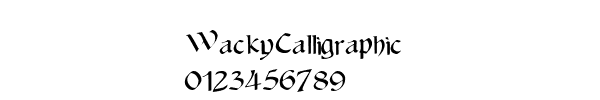 Fuente WackyCalligraphic.TTF