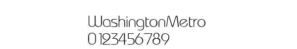 Fuente WashingtonMetro.ttf