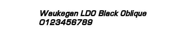 Fuente Waukegan LDO Black Oblique.ttf