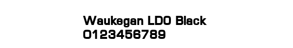 Fuente Waukegan LDO Black.ttf