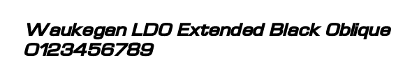 Fuente Waukegan LDO Extended Black Oblique.ttf