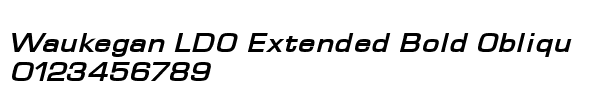 Fuente Waukegan LDO Extended Bold Oblique.ttf