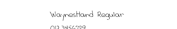 Fuente WaynesHand Regular.TTF