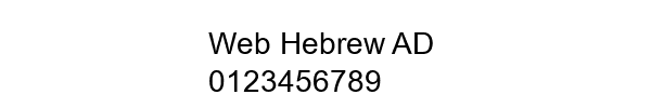 Fuente Web Hebrew AD.TTF