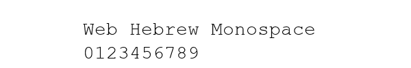 Fuente Web Hebrew Monospace.ttf