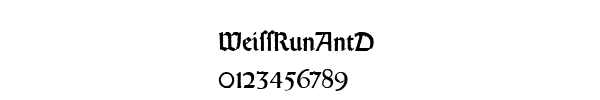 Fuente WeissRunAntD.ttf