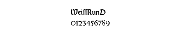 Fuente WeissRunD.ttf