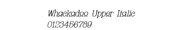 Fuente Whackadoo Upper Italic.ttf
