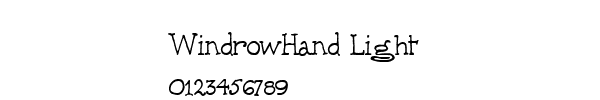 Fuente WindrowHand Light.ttf
