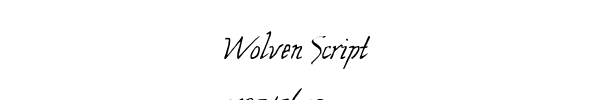 Fuente Wolven Script.ttf