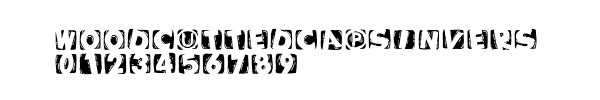 Fuente WoodcuttedCapsInvers.ttf