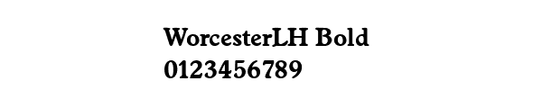 Fuente WorcesterLH Bold.ttf