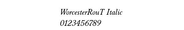 Fuente WorcesterRouT Italic.ttf