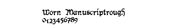 Fuente Worn Manuscriptrough.ttf