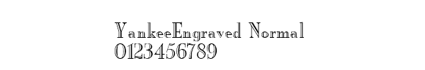Fuente YankeeEngraved Normal.ttf