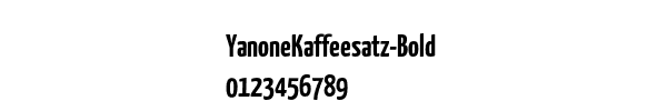 Fuente YanoneKaffeesatz-Bold.otf