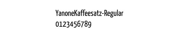 Fuente YanoneKaffeesatz-Regular.otf
