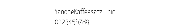 Fuente YanoneKaffeesatz-Thin.otf