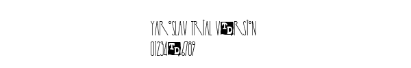 Fuente Yaroslav Trial Version.ttf