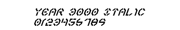 Fuente Year 3000 Italic.ttf