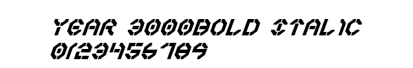 Fuente Year 3000Bold Italic.ttf
