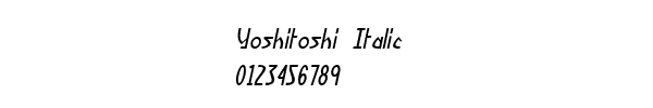 Fuente Yoshitoshi Italic.ttf