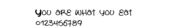 Fuente You are what you eat.ttf