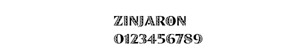 Fuente ZINJARON.TTF