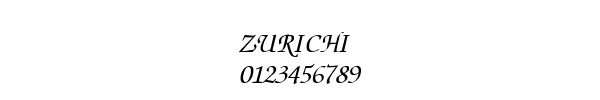 Fuente ZURICHI.TTF