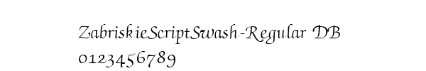 Fuente ZabriskieScriptSwash-Regular DB.ttf