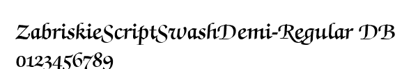 Fuente ZabriskieScriptSwashDemi-Regular DB.ttf
