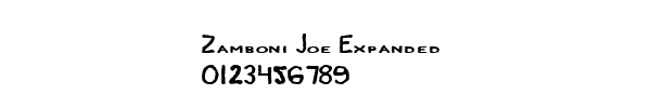 Fuente Zamboni Joe Expanded.ttf