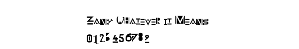 Fuente Zany Whatever it Means.ttf
