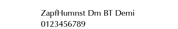 Fuente ZapfHumnst Dm BT Demi.ttf