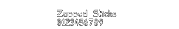 Fuente Zapped Sticks.ttf