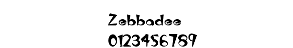 Fuente Zebbadee.ttf