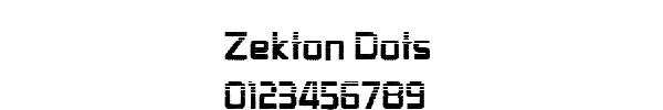 Fuente Zekton Dots.ttf