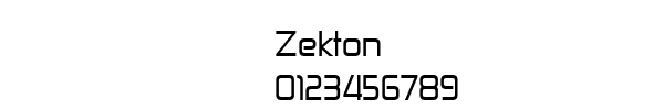 Fuente Zekton.ttf