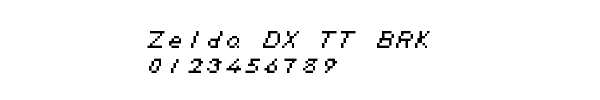 Fuente Zelda DX TT BRK.ttf