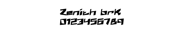 Fuente Zenith brk.ttf