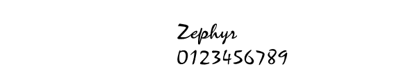 Fuente Zephyr.ttf