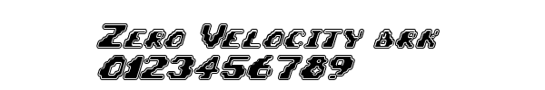 Fuente Zero Velocity brk.ttf